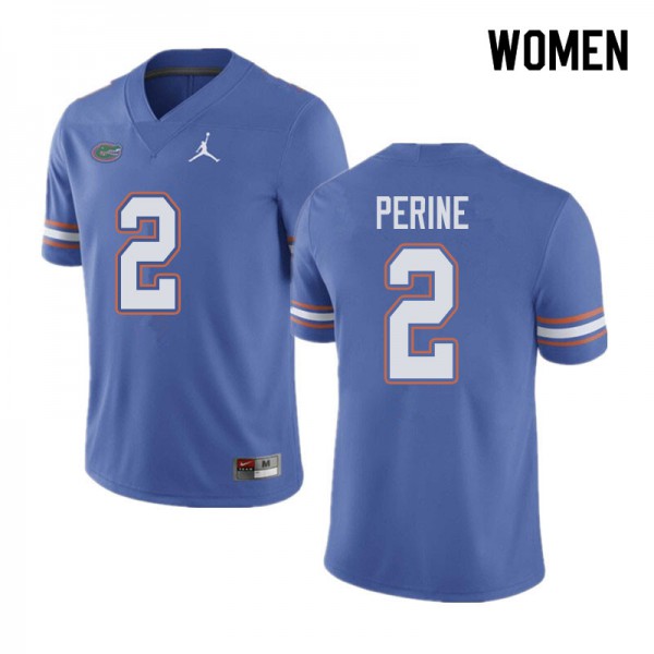 Jordan Brand Women #2 Lamical Perine Florida Gators College Football Jerseys Blue